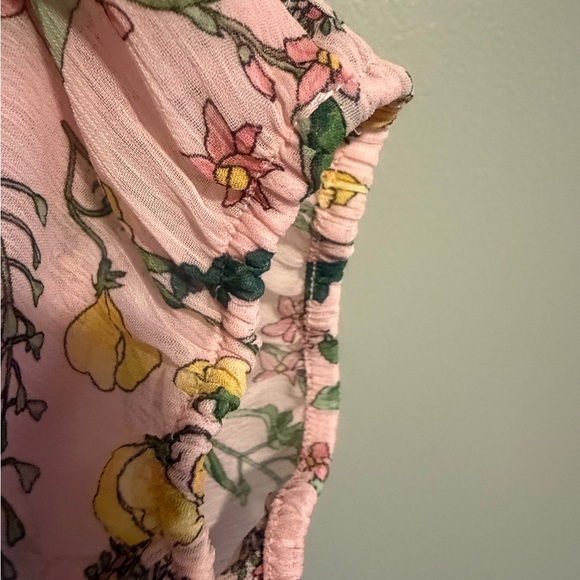 Tommy Hilfiger Floral 3/4 Balloon Sleeve Faux Wrap Dress Womens 14 pink Multi - Picture 4 of 15